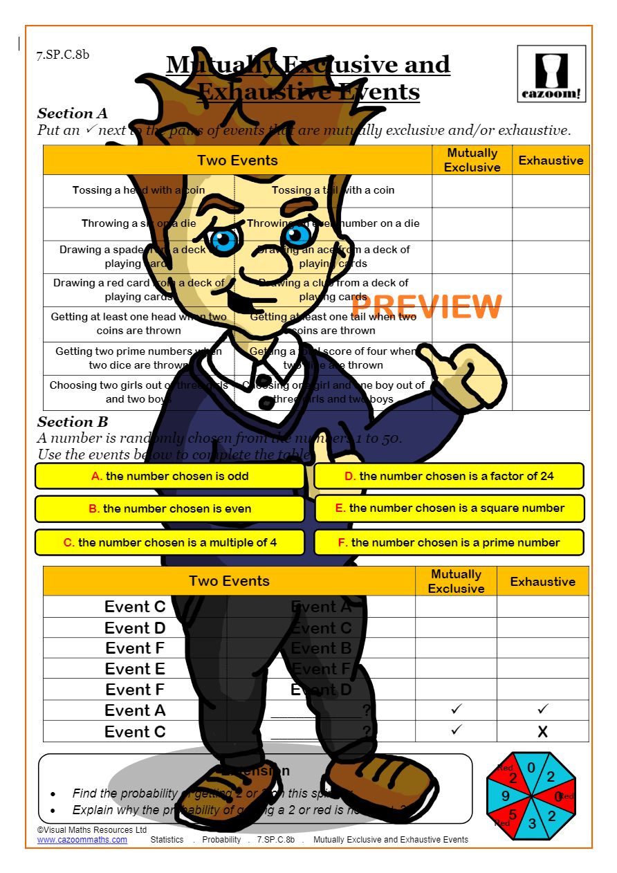Probability Worksheets | Probability Tree Questions & Answers
